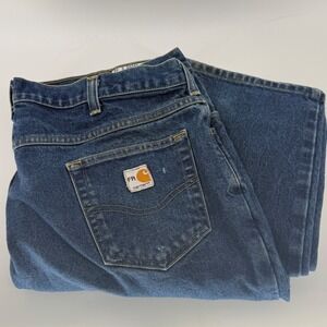 Carhartt FR Flame Resistant Work Jeans Mens 42x32 Blue Denim